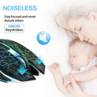 M2 Wireless Gaming Mouse  Silent Rechargeable Computer Mice-black