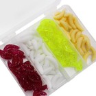 100pcs  Bread Maggot Grub Lifelike Soft Fishing Lure Crappie Trout Pike Fly Bait