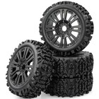 4pcs 1 8 Rc Buggy Wheels   Tires  17mm Hex  Pre-glued For Off-road Cars