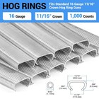 1 000 Counts  Hog Rings 16 Gauge 11 16  Crown P7 Galvanized Hog Ring Staples