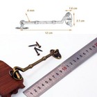 2pcs 4 7  Cabin Hooks Eye Latch Door Hook With Screws Antique Bronze Tone