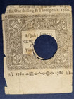 1780 Connecticut One Shilling   Three Pence Colonial Currency Continental  91137