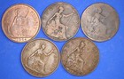 Collection Of British Pennies 1d  Various Monarchs                30298 