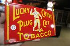 Rare Lucky Curve Cut Tobacco Dealer Porcelain Metal Sign Baseball Ruth Mlb York