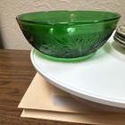 Green Glass Small Bowl And Set Of 4 Coasters ash  Trays