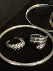 925 sterling Set  5 Set  2 Rings  Necklace  Bangle And Earrings  