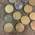Vintage Car Wash food game charm Token A Lot Of Approximately 20 Pieces Brass  