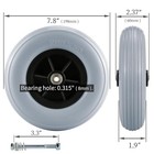 Pair Of 8  X 2   200x50  Caster Wheels 8 x - Gray  Gray