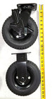 Set Of 4  8 Inch Black Pneumatic Air Wheel Caster 2 Swivel W  Brake Lock 2 Rigid