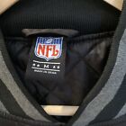 New Nfl Shield Logo Bomber Jacket Satin Black Nfl Team Apparel Men s Size Medium