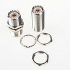2pc Uhf Female Nut Bulkhead To So-239 So239 Jack Rf Adapter Connector Pl-259 New