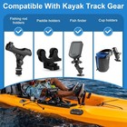 Kayak Track Mount Low Profile Rail 4in 4 Holes 2 Pack Accessories Holder
