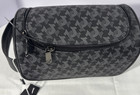 True Religion Mens Designer Travel Toiletry Bag 2 Bottles Tsa Black Faux Leather