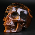 3 0  Tiger Iron Eye Carved Crystal Skull  Realistic  Crystal Healing