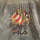 Vtg Tennis Fila Us Open New York City Shirt Mens Medium 1997 Usa Green 90s Fade