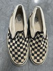 Vintage 80s 90s Vans Slip On Shoes Made In Usa Mens Size 9 Checkered Skate Surf