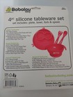 Baby Toddler 4 Piece Silicone Tableware Set Red
