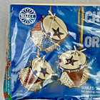 Vintage 1972 Walco Mini Americana Drum Sequin Bead Christmas Tree Ornament Kit 