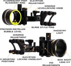 Compound Bow Sight 0 019 Fiber Optic 5pin Micro Adjustable Hunting Shooting Hunt