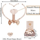 Heart Wedding Guest Book Alternative Wood Reception 100pcs Wooden Hearts Drop