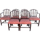 Set 6 Antique English Hepplewhite Style Mahogany Dining Chairs 19th Century