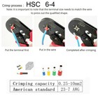 Ratchet Ferrule Terminals Crimper Pliers Cable Electrical Wire Crimping Tool Kit