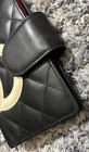 Auth Chanel  Cambon Line Bicolor Cc Quilted System Organizer Notebook Cover