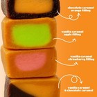 Caramel Cubes Candy Mix - 2 Lbs- Vanilla  Chocolate  Apple  Strawberry