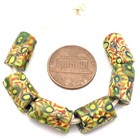 6 Venetian Antique  Multi Colored Millefiori African Glass Trade Beads