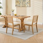 Farmhouse Rattan Dining Chairs Set Of 2  Modern Kitchen Upholstered Side Chair