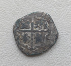 Spain Sevilla Phillip Iii 4 Reales Cob Contemporary Counterfit Coin Silver Inlay