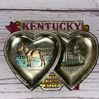 Vintage Kentucky State Metal Souvenir Ashtray Made In Japan