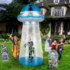8 8 Ft Halloween Inflatable Ufo Yard Blow Up Decoration With Built-in Led Lights