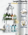 2-teir Aluminum Shower Caddy Hanging Organizer Never Rust  Hook soap Holder