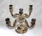 Antique German 835 Silver Candelabra 5 Lite 4 Arm Hollow 532 Grams