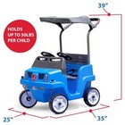 Step2 Side-by-side Push Around Suv Blue Two-seater Stroller Push Car For Toddler