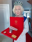 Ladies Of England Tiara  Royal Pearl Diamond Crown Worn By Queen Elizabeth Ii