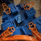 Hot Wheels Diecast Car Track Play Set With Assorted Cars Blue Orange