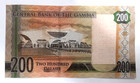 Nd 2015 Issue Gambia 200 Dalasis Banknote P 36-cu