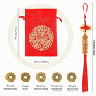 Feng Shui Money Frog With Chinese Coins  Money Toad Decorations  Lucky Knots Red