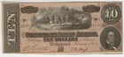 T-68  10 1864 Confederate States Civil War Obsolete Banknote Currency  Pmg Vf 30
