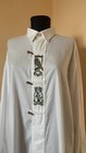 Distler Original Trachten Shirt Mens Xl White Hunting Embroidered Cotton