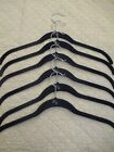 Huggable Hangers - Shirt Hangers - Velvet Navy - Chrome - Set Of 6