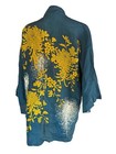 Japanese Geisha Kimono Robe Women s Sz M Gown Blue Floral No Tie Ichiban