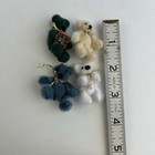 Vintage Miniature Teddy Bear Stuffed Animal Artist Made Lot Of 4 Green Blue 1 5 