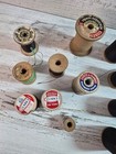 Vintage Wooden Thread Spools Lot J p  Coats Clark s Ont Sewing Notions 25pc