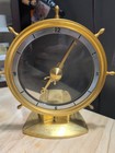 Vintage Jefferson Golden Helm Clock Nautical Electronic Us Navy Engraved Tested 