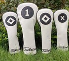 Titleist Golf Headcover Set 4pc White black 1 3 5 Ut Fairway Utility Cover F s