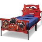 Toddler 3d Disney Cars Sturdy Plastic Steel Frame Bed Headboard For Children