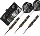 Steel Tip Darts Set 20 22 24 Grams With Deluxe Pu Darts Case-black Scorpion S   